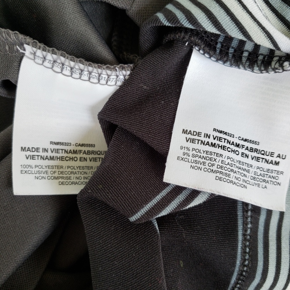 Lot of 2 nike golf drifit polo shirts striped Lg - Picture 8 of 8